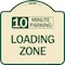 Signmission 10 Minute Parking Loading Zone Heavy-Gauge Aluminum Architectural Sign, 18" x 18", TG-1818-24643 A-DES-TG-1818-24643 - alternate 1